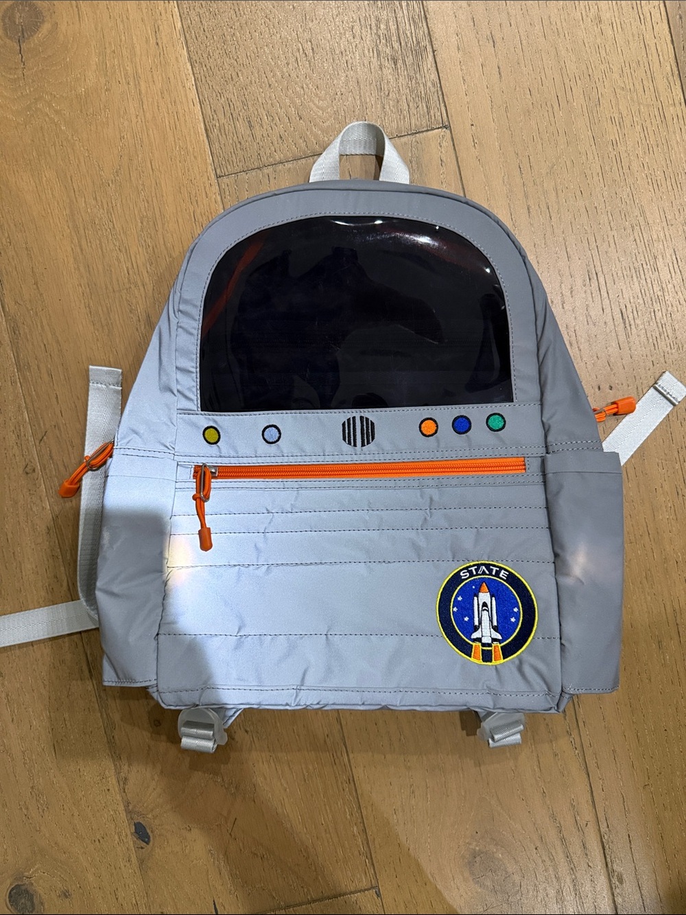 STATE Kids Grey Astronaut Rocket Outer Space Backpack NEW without tags